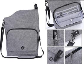 img 3 attached to 👜 Сумка через плечо AmHoo из искусственной кожи для женщин - универсальная сумка "хобо" с короткими ручками - полиэстерная мессенджерская сумка.