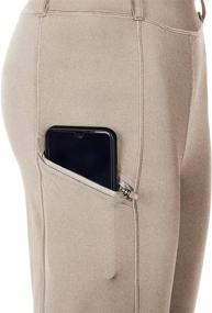 img 2 attached to 👖 Premium Willit Women's Riding Tights: Knee-Patch Breeches for Equestrian Horse Riding, Schooling Tights with Zipper Pockets