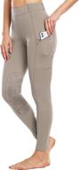 👖 premium willit women's riding tights: knee-patch breeches for equestrian horse riding, schooling tights with zipper pockets логотип