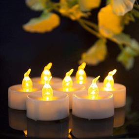 img 3 attached to Enhance Your Décor with 24 Realistic and Bright Flickering 🕯️ Battery Tea Lights - Perfect for Weddings, Holidays, Parties, and Home Decorations