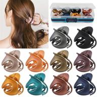 💇 hair claw clips set - fascigirl 10pcs vintage non slip simple irregular hair clamps - fashion accessories for women and girls logo