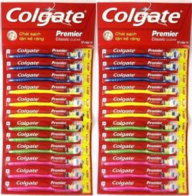 img 1 attached to Colgate Premier Classic Clean Medium Toothbrush 🪥 (Pack of 24) – Colorful Brushes for Diverse Styles