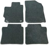 🚗 carscover custom fit toyota camry 2015-2017 front and rear carpet floor mats | heavy cushion | ultramax | asphalt black logo