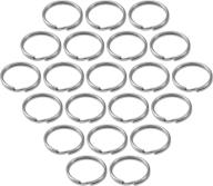 lucky line 0.5-inch split key ring in bulk - nickel-plated tempered steel, heavy-duty metal key chain ring for cars, crafts, lanyards - box of 100 units (76000) logo