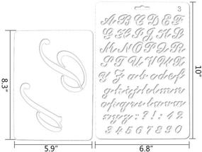 img 3 attached to 🎨 Jekkis 56 Pack Letter Stencils: Reusable Plastic Alphabet Stencils for Wood Painting, Crafts, and DIY Projects - Includes Numbers and Signs - 146 Unique Designs