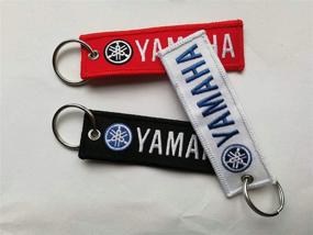 img 3 attached to 🏍️ Yamaha Motorcycle Bike Biker Key Chain - 3pc Embroidered Tag Keychain Key Ring: Bag, Phone & Accessories Chain, Ideal Gifts