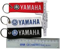 🏍️ yamaha motorcycle bike biker key chain - 3pc embroidered tag keychain key ring: bag, phone & accessories chain, ideal gifts logo