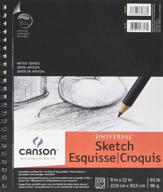 📚 canson 9x12 universal sketch book: 100-sheets, 2-pack – premium quality for artists and designers logo