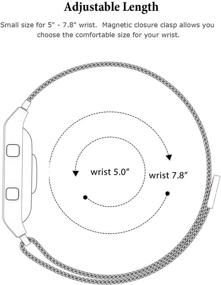 img 1 attached to 🔲Yutior Стальная заменяемая магнитная браслетка с оправой для Blaze Smart Watch - Идеально подходит для женщин и мужчин - Совместима с металлическими браслетками - Доступна в цвете шампанское золото, черный, серебряный, разноцветный и розовое золото.