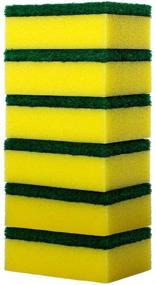 img 4 attached to Non-Scratch Scrub Sponge Dish Wash Pad: Heavy Duty Cleaning Sponges for Kitchen & Bathroom - 6 Pack