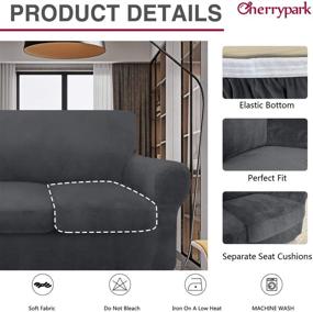 img 1 attached to Cherrypark Luxurious Cushion Stretch Slipcover