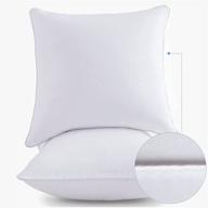 🛋️ lipo 18 x 18 pillow inserts (set of 2) - ultimate comfort euro throw pillows - feather filled decorative inserts for white couch - premium quality down pillow inserts logo