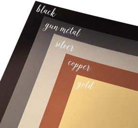 img 4 attached to Gun Metal Metallic Mirricard Cardstock - 8.5 X 11 inch - 100 lb / 12Pt - 10 Sheets by Cardstock Warehouse