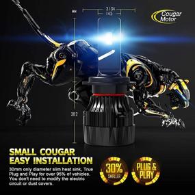 img 2 attached to 🔦 Cougar Motor X-Small Лампа H7 с светодиодом, 12000LM 6500K Конверсионный комплект всё в одном - Холодно-белый, 360° регулируемый луч - Замена галогенной лампы (2 шт.) - Дополнительно улучшено для SEO