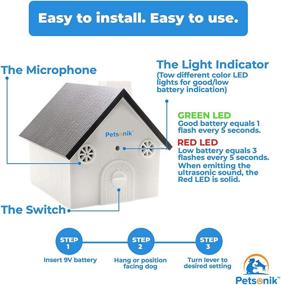 img 3 attached to 🐶 Stop Dog Barking with Petsonik No Bark Device: Outdoor Ultrasonic Birdhouse for Barking Dog Deterrence, Control & Suppression + Bonus E-Book