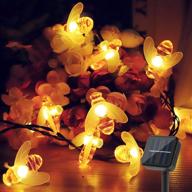 bloomwin bee string lights: solar-powered christmas lights for outdoor decor - waterproof, 30 led 21.3ft honeybee fairy lights - perfect for garden, patio, yard, home, wedding party logo