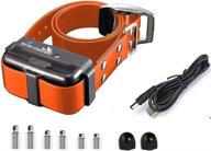 🐶 waterproof rechargeable dog training collar with shock, vibrate, tone and flashing beacon lights - safe dog shock collar for hunting - includes 3 collars logo