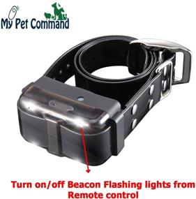 img 1 attached to 🐶 Waterproof Rechargeable Dog Training Collar with Shock, Vibrate, Tone and Flashing Beacon Lights - Safe Dog Shock Collar for Hunting - Includes 3 Collars