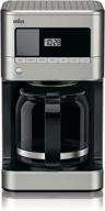 ☕ braun kf7070 brewsense drip glass coffeemaker: 12 cup stainless steel brewer logo