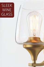 img 1 attached to Kira Home Stella 10-Inch Contemporary Wall Sconce/Light with Wine Glass Shade in Warm Brass Finish