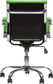 img 2 attached to Winport Furniture WF-7160 Mid-Back Leather Office Desk Chair: Single Stack, Green - Optimal Comfort and Style