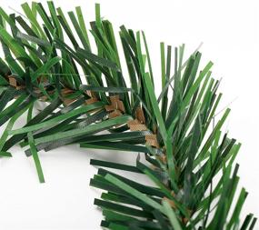 img 2 attached to 🎄 36pcs 15.7 Inches Artificial Christmas Garland Ties for Banister Staircase - Faux Pine Stems Twist Green Ties for Holiday Decorations, Craft, Gift Wrapping - FUNARTY