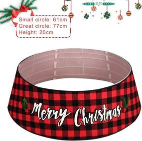 img 2 attached to 🎄 SUMDGE 30-Inch Diameter Christmas Tree Collar with Stand Band Cover - Festive Xmas Tree Skirt for Home Decoration and Christmas Party Decor