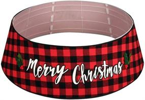 img 3 attached to 🎄 SUMDGE 30-Inch Diameter Christmas Tree Collar with Stand Band Cover - Festive Xmas Tree Skirt for Home Decoration and Christmas Party Decor