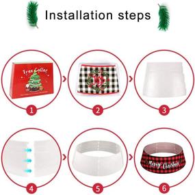 img 1 attached to 🎄 SUMDGE 30-Inch Diameter Christmas Tree Collar with Stand Band Cover - Festive Xmas Tree Skirt for Home Decoration and Christmas Party Decor