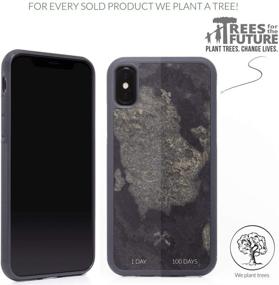 img 1 attached to 📱 Woodcessories - EcoBump Stone Case in Camo Grey for iPhone X/Xs: Genuine Stone Design Perfect for Enhanced SEO