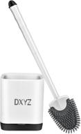 🚽 dxyz white silicone toilet brush & holder set for bathroom - deep-cleaning toilet bowl brush with flexible tpr bristles logo