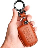 tukellen для toyota key fob cover натуральная кожа с брелком логотип