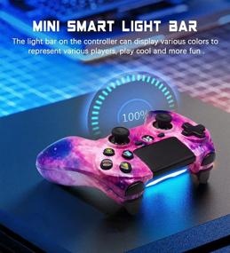 img 2 attached to Double Shock Wireless Controller for PS4 with Headset Jack, Touch Pad, and Motion Control - Pink - Compatible with Playstation 4/Pro/Slim