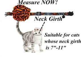 img 1 attached to 🎃 BoomBone 2 Pack Halloween Cat Collar Set: Breakaway Design, Bell and Flower Charm Included