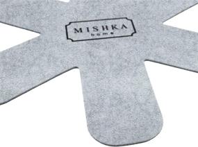 img 1 attached to Защитные накладки для кастрюль и сковородок MISHKA Home - мягкие полифиламентные подкладки для слаживания кастрюль и сковородок - 10 защитных круглых накладок в трех размерах (P3-GRAY)