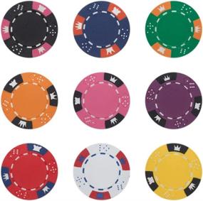 img 1 attached to 🎰 Brybelly Crown &amp; Dice Poker Chip Set - Premium 14-Gram Clay Composite (Pack of 50)