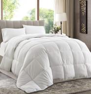 🛏️ chezmoi collection all season down alternative comforter - a cozy microfiber fill duvet insert (king, white) - shop now! logo