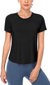 img 3 attached to 🏋️ ATTRACO Women's Short Sleeve Workout Shirt with Split Back – Ideal for Gym, Running, Yoga, and Athletics