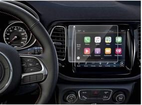 img 4 attached to 📲 OYFA Защитное стекло HD Clear для экрана 2017-2021 Jeep Compass, антивандальное и ударопрочное, защищает сенсорный экран Uconnect 8.4”