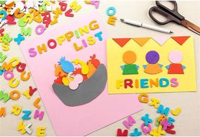img 2 attached to 🔤 Kids Foam Stickers, Self-Adhesive Alphabet Letters - 1300 Pieces in Size 0.87 x 1 inches