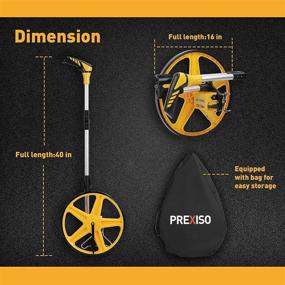 img 1 attached to Portable PREXISO Measuring Wheel: Accurate Distance Measurement in Feet and Inches up to 9,999 Ft - Includes Carrying Bag and Tape