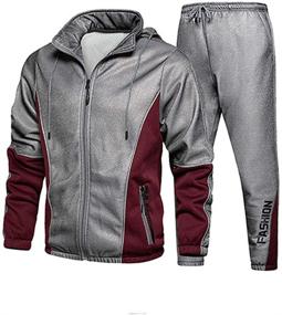 img 4 attached to FTCayanz Sweatsuits Activewear Gray XL