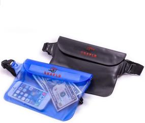 img 3 attached to 🏄 SHAPLO X-Large Waterproof Pouch with Waist Strap: Ultimate Protection for Phone, Keys, Money and Valuables during Boating, Water Parks, and Seaworld