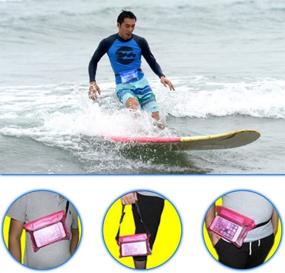 img 1 attached to 🏄 SHAPLO X-Large Waterproof Pouch with Waist Strap: Ultimate Protection for Phone, Keys, Money and Valuables during Boating, Water Parks, and Seaworld