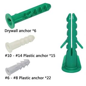 img 4 attached to 🔩 Ansoon Plastic Hollow Wall Drilling Assortment