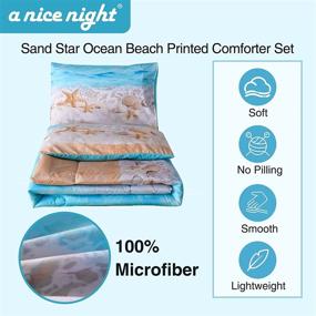 img 3 attached to 🌟 Boho-Sand Comforter Set: Dreamy Star Ocean Beach Printed Bedding for a Cozy Queen Bed