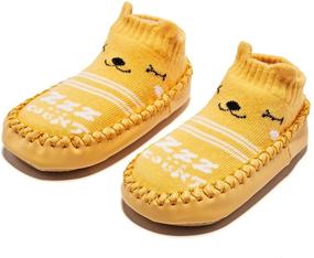 img 4 attached to 👶 Balund Baby Toddler Non-Skid Indoor/Outdoor Slipper Sock Shoes | Boys Girls First Walker Home Shoes Mesh Cotton Lightweight Shoe Socks for Little Kids