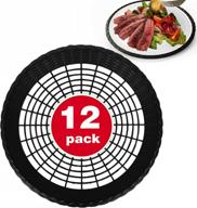 reusable black plastic plate holders 🍽️ for disposable plates – safe, durable and 12-pack logo