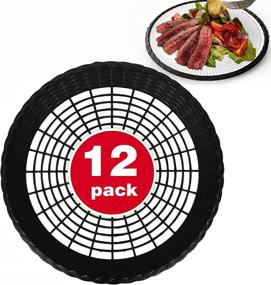 img 4 attached to Reusable Black Plastic Plate Holders 🍽️ for Disposable Plates – Safe, Durable and 12-Pack