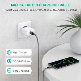 img 2 attached to 15фт длинный кабель USB Type C: быстрая зарядка Nylon Braided Charger Cord от etguuds для Samsung Galaxy, LG, Moto, Google, Sony, Switch, камеры и других USB C устройств